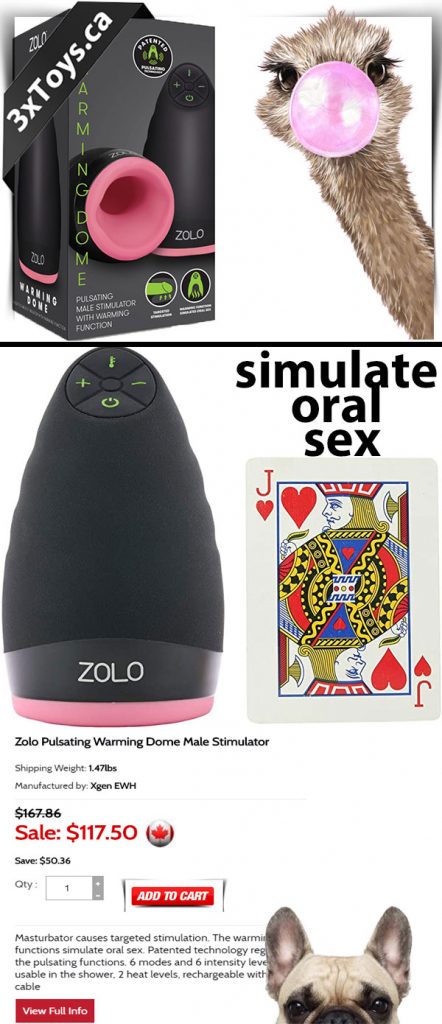 Zolo Pulsating Warming Dome Male Stimulator