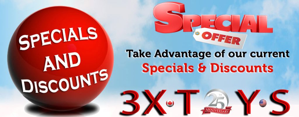 Current Specials and Coupon Codes at 3xToys.ca